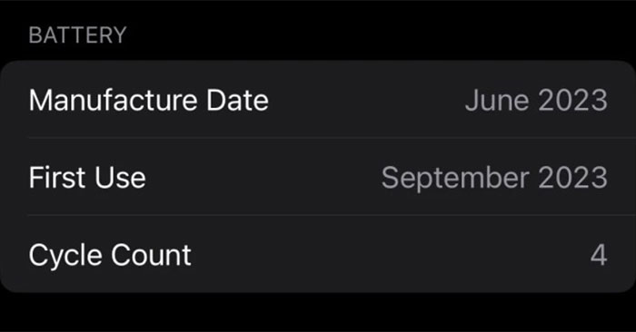 Hiển thị số lần sạc 