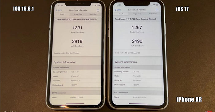 So Sánh iOS 17 và iOS 16.6.1