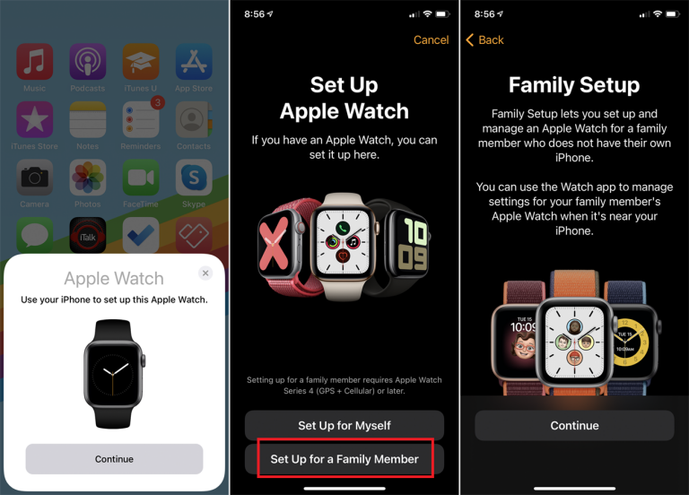 Thiết lập Apple Watch cho thành viên gia đình