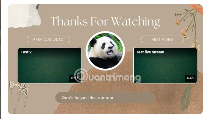 Video End Screen YouTube