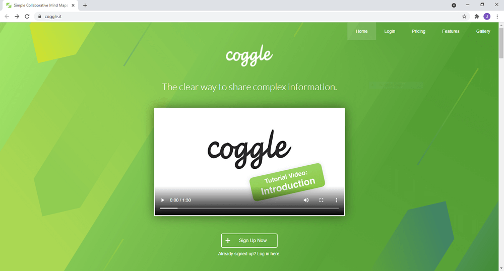 Đăng nhập vào Coggle