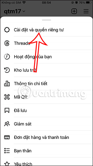 Cài đặt riêng tư trên Instagram