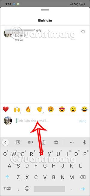 Bình luận trên Instagram