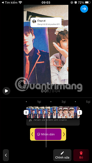 Chỉnh vị trí hiển thị sticker Reels Instagram