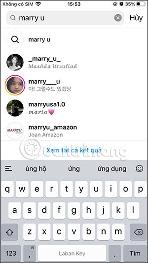 Tìm kiếm bài hát trên Instagram
