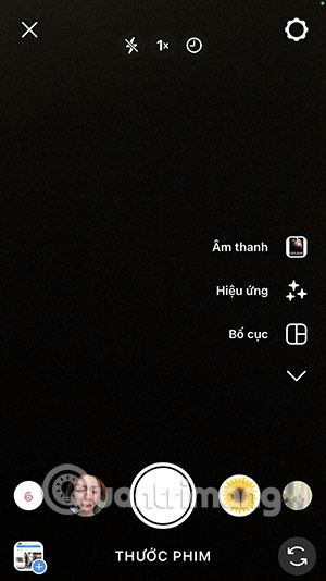 Giao diện quay video Instagram Reels