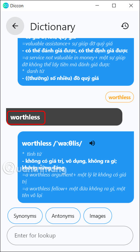 Từ tiếng Anh trái nghĩa trên Diccon Evo