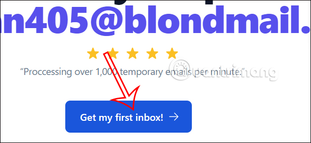 Tạo email tạm thời trên Inboxes