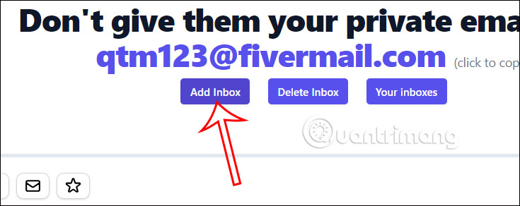 Tạo nhiều email tạm thời Inboxes