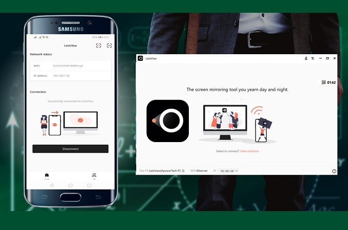 LetsView chiếu màn hình Android lên PC