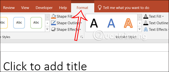 Định dạng lại shape trong PowerPoint