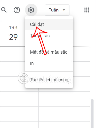 Cài đặt Google Calendar