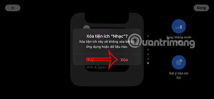Xóa widget Apple Music StandBy iPhone