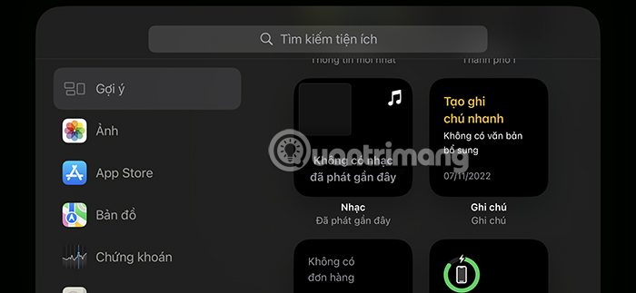 Giao diện chỉnh màn hình StandBy iPhone