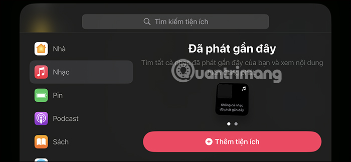 Tiện ích Apple Music trên StandBy iPhone