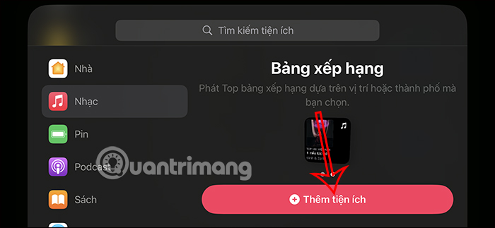 Thêm tiện ích Apple Music trên StandBy iPhone