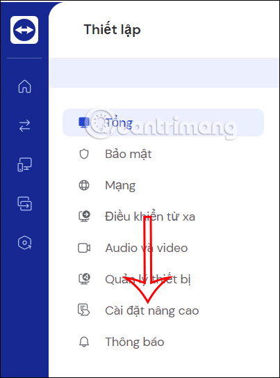 Cài đặt nâng cao máy tính dùng Teamviewer