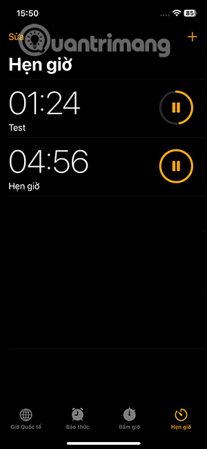 Các bộ hẹn giờ trên iPhone