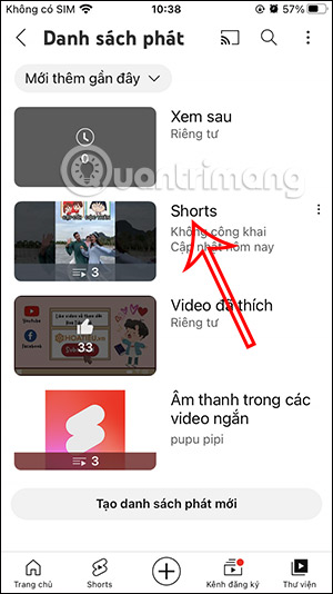 Playlist video YouTube Shorts