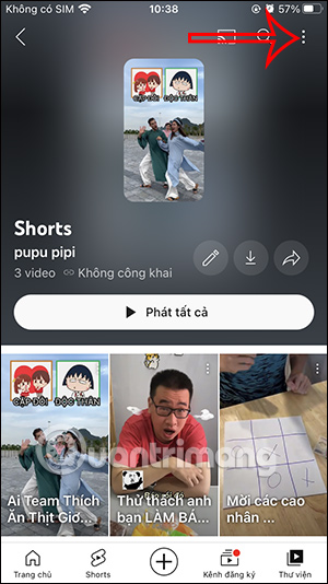 Tùy chỉnh playlist YouTube Shorts