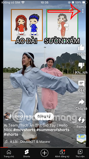 Tùy chọn video YouTube Shorts