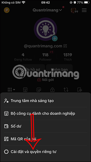 Cài đặt riêng tư TikTok