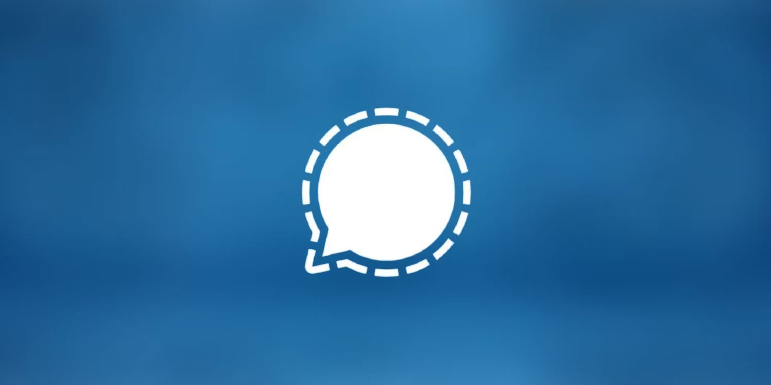 Logo ứng dụng Signal trên nền xanh