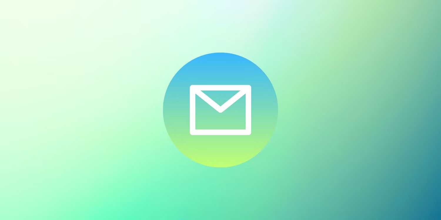 Biểu tượng email trên nền xanh