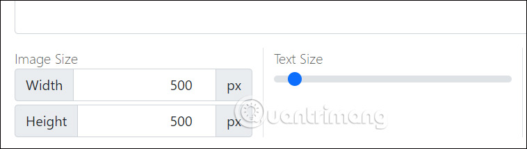 Chọn kích thước chữ Word Cloud