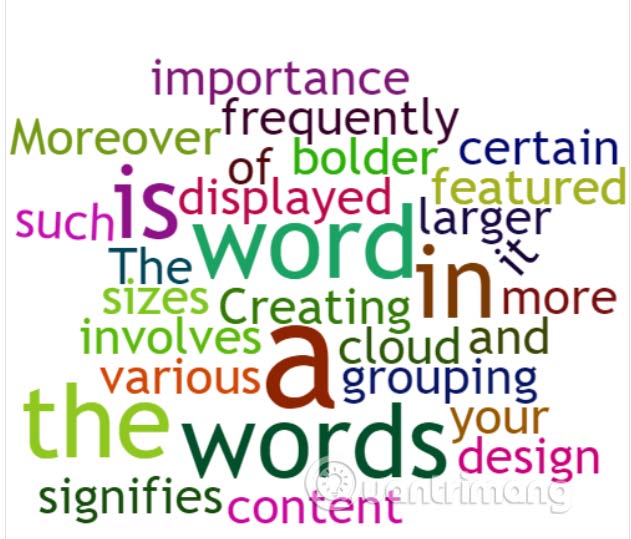 Tạo chữ Word Cloud