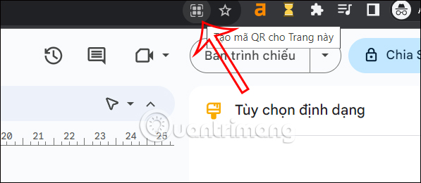 Tạo mã QR trên Chrome 