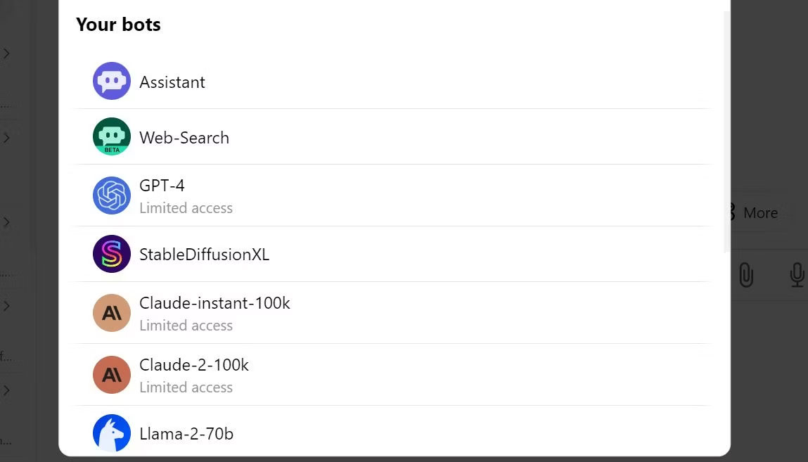 Danh sách chatbot AI