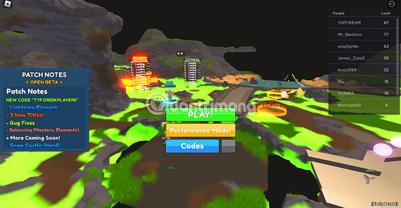 code elementals dungeons