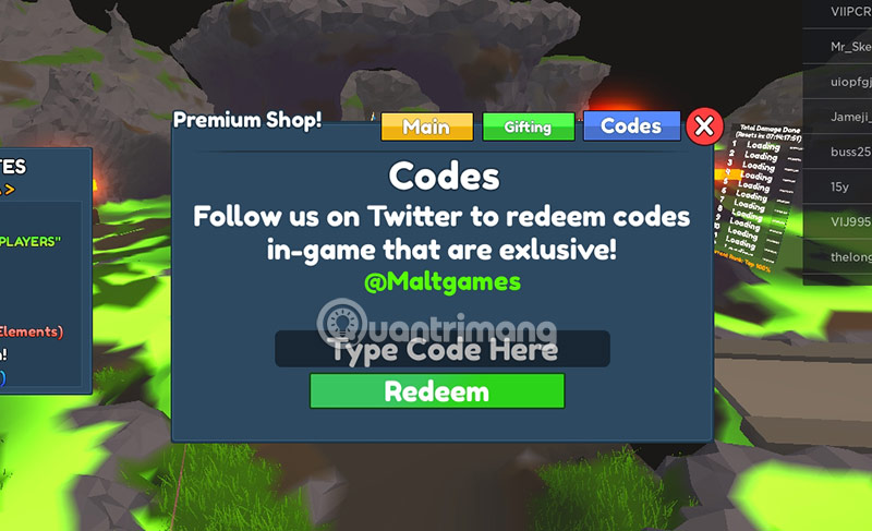 giftcode elementals dungeons