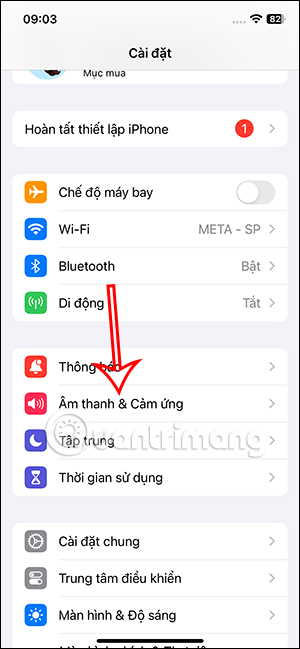 Chỉnh âm thanh và rung trên iOS 17