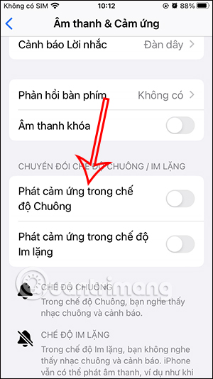 Tắt rung khi dùng chuông trên iPhone  
