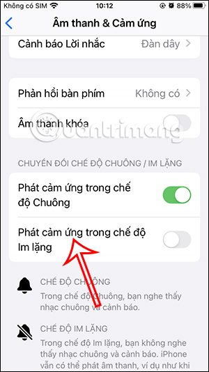 Tắt rung chế độ im lặng iPhone  