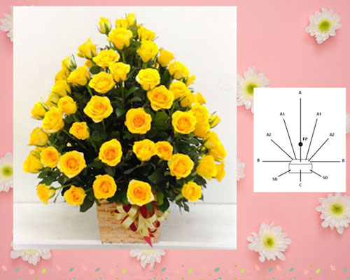 Cắm hoa hình kim tự tháp