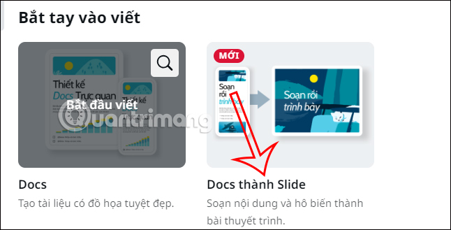 Chuyển Docs thành Slide