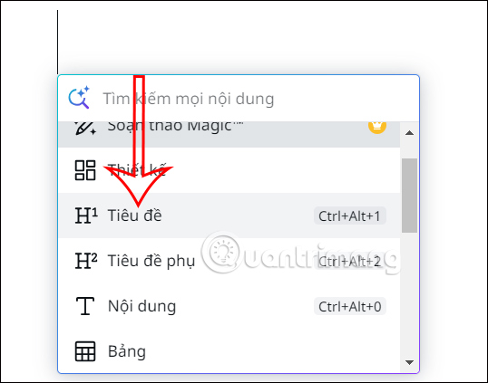 Tạo H1 cho nội dung 