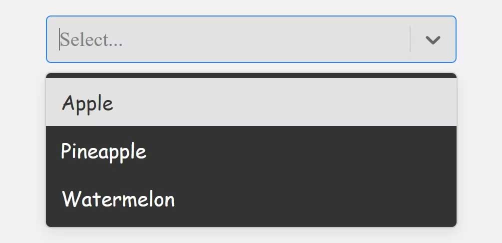 Tùy biến menu lựa chọn trong React