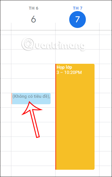 Mờ sự kiện quá khứ Google Calendar