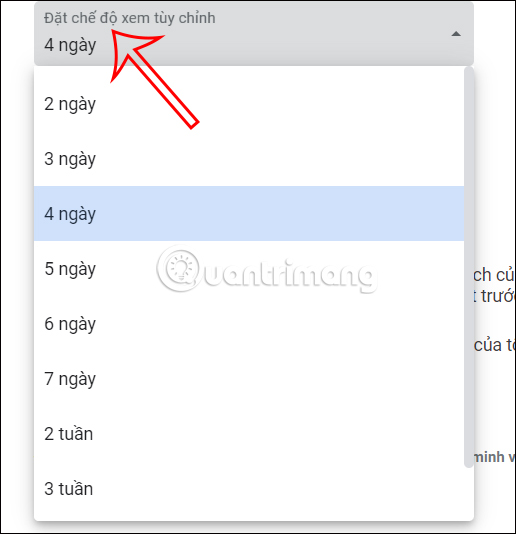 Tùy chỉnh chế độ xem Google Calendar