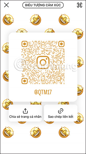 Nền icon mã QR Instagram