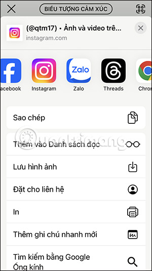 Chia sẻ mã QR Instagram cá nhân 