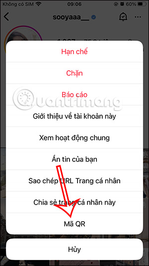 Mã QR tài khoản Instagram người khác