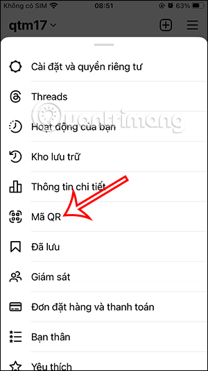 Mã QR tài khoản Instagram cá nhân