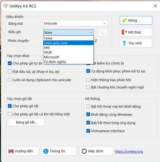 Telex giản lược 