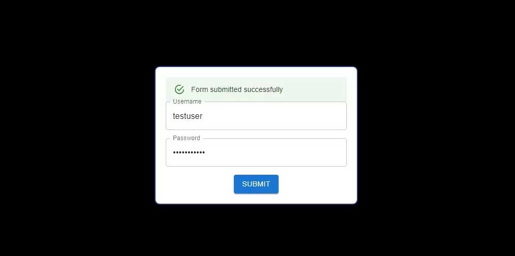 Gửi biểu mẫu thành công