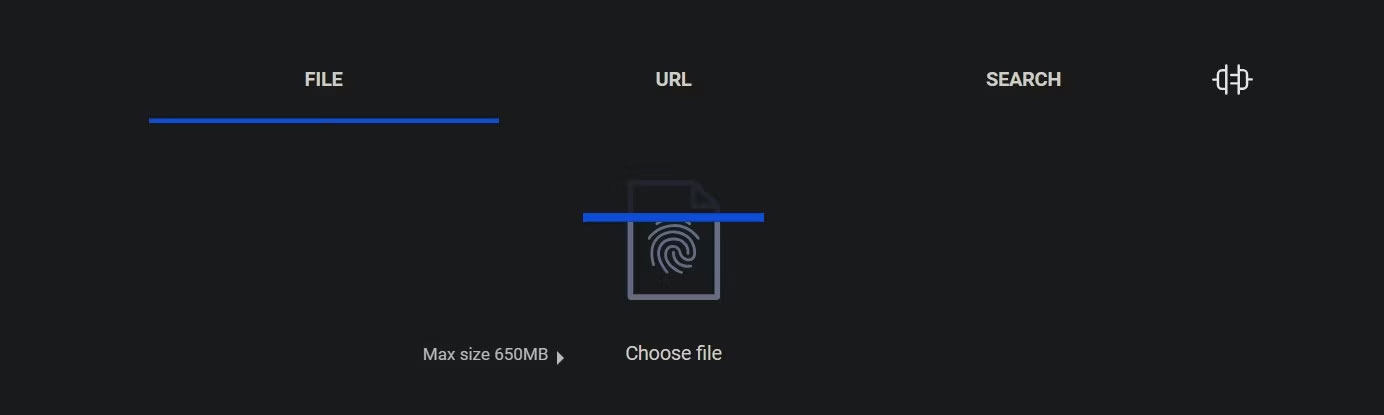 Bấm vào Choose File để upload file bạn muốn quét trong VirusTotal